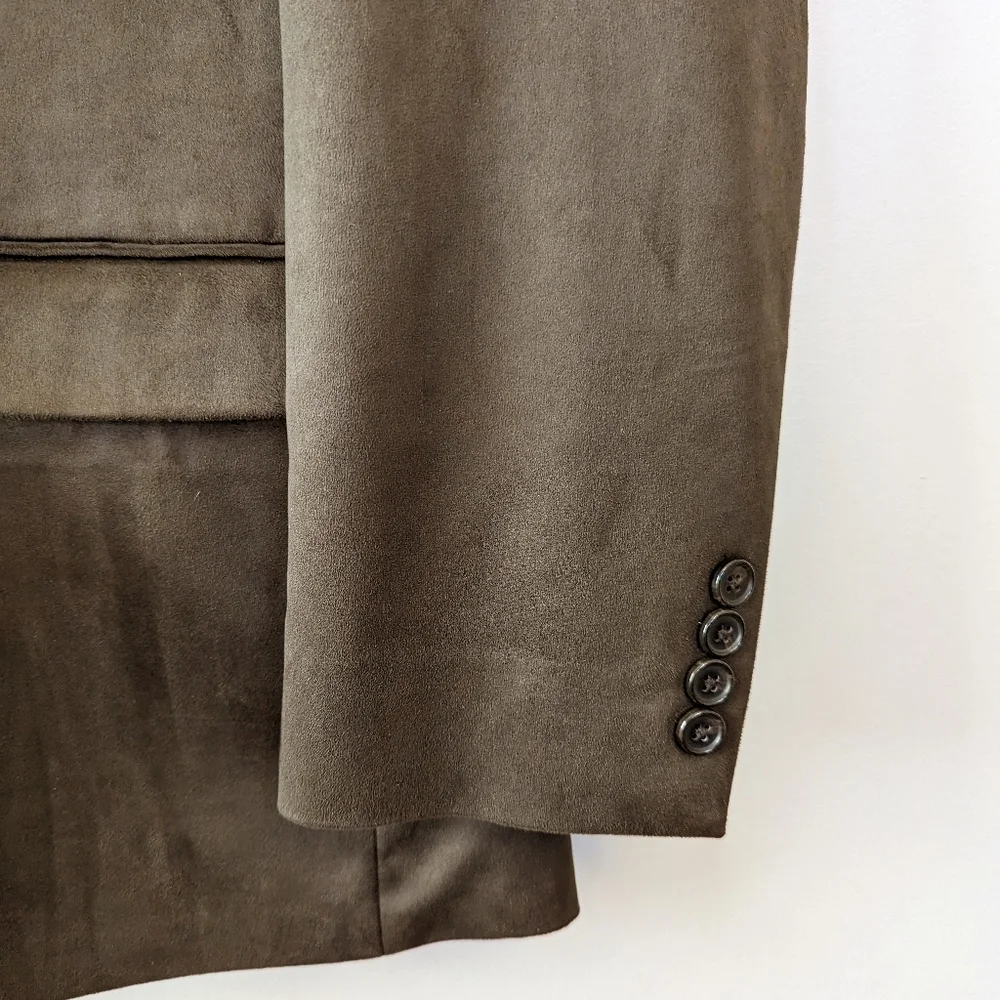 Lauren Ralph‎ Lauren Brown Faux Suede Sport Coat Blazer Size 40R